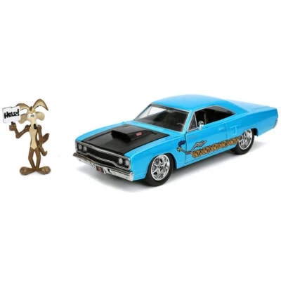 Looney Tunes 1970 Plymouth Roadrunner 1:24 Scale Diecast Model Blue with Wile E - Изображение 1 из 4
