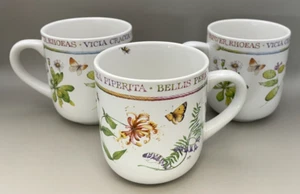3 Hallmark Mugs Cups Marjolein Bastin Wildflowers Butterflies Bees Cottage EUC - Picture 1 of 5