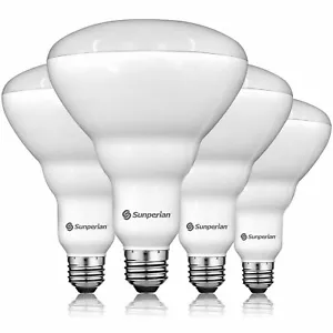 Sunperian 4 Pack BR40 LED Flood Light Bulb 13W 3000K Soft White 1400lm E26 - Picture 1 of 7