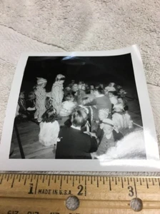 Vintage B&W Photo of Young Children in Costumes at Halloween Party 1950's-1960's - Picture 1 of 5
