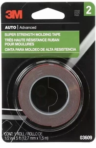 3M Super Strength Molding Tape, 03609 1/2 in x 5 ft Resists Moisture UV Solvents - Picture 1 of 3