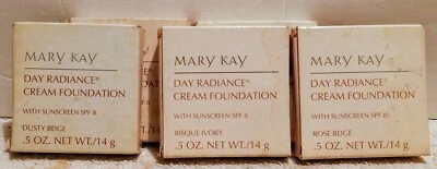 Mary Kay Day Radiance Cream Foundation Beige Ivory Bronze SPF 8 Makeup 0.5oz 14g - Image 1 of 3