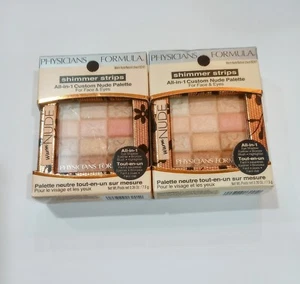 physicians formula Shimmer Strips Bronzer All In 1 Custom Nude Palette 2 Lot - Picture 1 of 1