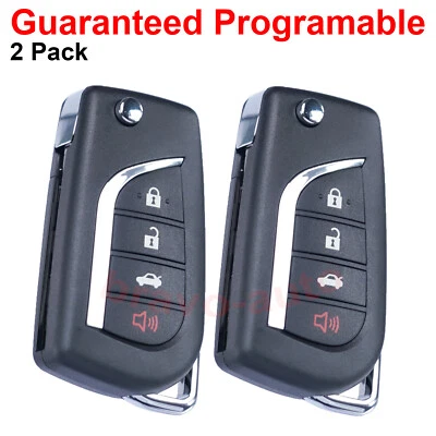 2 Remote Entry Flip Key Fob For 2020 2021 22 23 Toyota Camry Corolla HYQ12BFB - Image 1 of 4