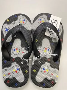 Jugendliche große 12-13 schwarze Flip Flops - Bild 1 von 4