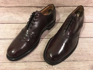 LL Bean Freeport Maine Mens Cordovan Oxford Lace Up Shoes Sz. 10.5 C - Picture 1 of 7