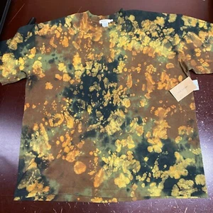 American Miles Mens Multicolor Camo Tie Dye Short Sleeve Pullover T Shirt M, XL - Picture 1 of 5