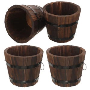 Creative Mini Wooden Planters for Spring Vegetables Set of 4 - Picture 1 of 12