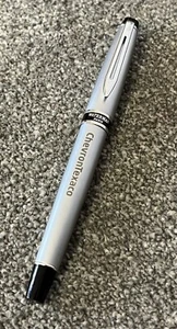 WATERMAN EXPERT MKII FOUNTAIN PEN-MATTE SILVER CT-MEDIUM NIB-FRANCE-WORKING(C43) - Picture 1 of 10