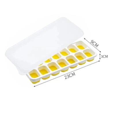 Square Ice Cube 14-Grid Silicone Tray Mold Non-Toxic Durable Ice Cube Maker - Image 1 of 4