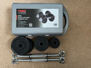 YORK FITNESS Cast Iron Dumbbell Set and Case - Picture 1 of 4