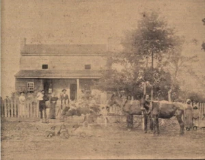 Postal Impresa Albúmina 1884 Vintage-Reimpresa GRANJA/FAMILIA SMITH Condado de DeKalb GA - Imagen 1 de 2