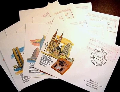 43838 BRAZIL - The complete set of 10 agencies - FDC's FRAMA label # 3 - - Image 1 of 4