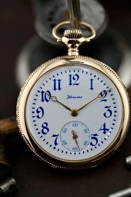 1921 Illinois Grade 410 23j 12s Solid 14k Gold Serviced - Image 1 of 4