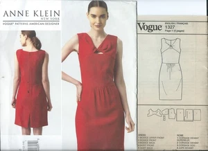 Vogue 1327 sewing pattern DRESS twisted upper front Bodice UNCUT sew ANNE KLEIN - Picture 1 of 1