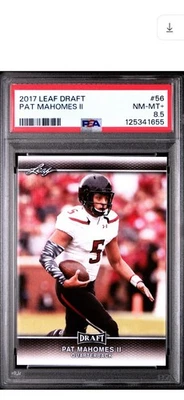 Patrick Mahomes 2017 Leaf Draft #56 Psa 8.5 - Image 1 of 2
