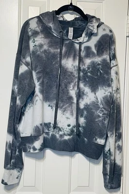 Женский пуловер с капюшоном Balance Collection размер XL Fit Tye Dye флисовая подкладка мягкий - Изображение 1 из 4