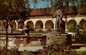 Mission San Fernando Rey de Espana & Vater Junipero Serra Statue Los Angeles CA - Bild 1 von 2