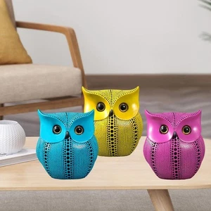 Owl Figure Decoration Decorative Desktop Ornament Bookcase Statue Craft - Picture 1 of 22