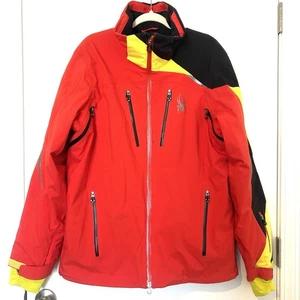 Spyder Primer Thinsulate Ski Snow Jacket Red L Winter Snowboarding Full Zip Coat - Picture 1 of 18