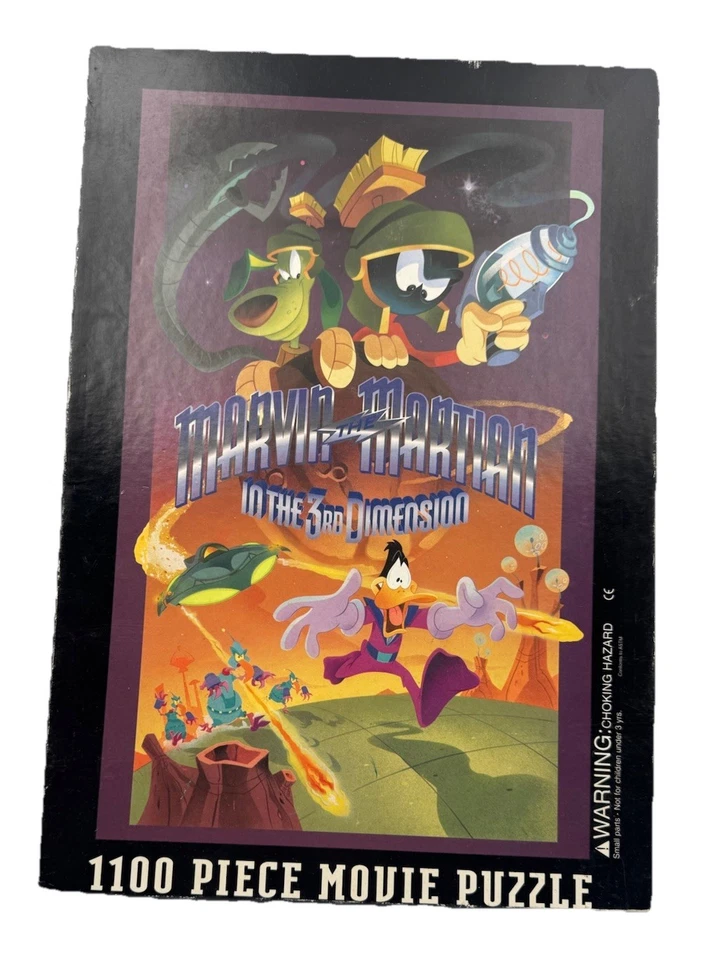 1996 Warner Bros Marvin The Martian In 3rd Dimension 1100 Piece Movie Puzzle - Image 1 of 4