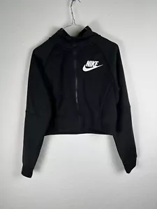 Sudadera Blanco Negro Nike TALLA S Mujer Deportivo Pista Camisa Pequeño - Imagen 1 de 8