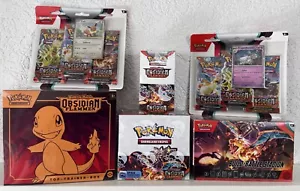 Pokemon Obsidian Flammen Auswahl Blister Booster Top Trainer Box Battle DE Neu - Bild 1 von 13