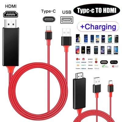 Type C USB-C to HDMI HDTV Adapter Cable 4K For Samsung S25 S24 S23 S21 S10 Note8 - Image 1 of 4
