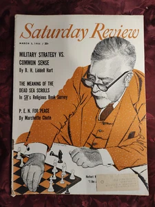 Saturday Review March 3 1956 DEAD SEA SCROLLS NORBERT WIENER MARCHETTE CHUTE - Picture 1 of 1