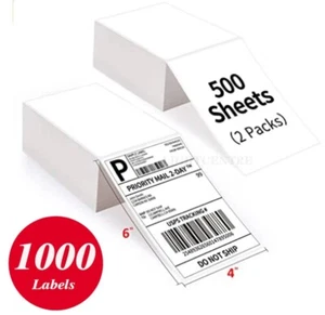 1000 etiquetas de envío térmico directo plegables con ventilador 4x6 para impresoras Zebra Rollo MUNBYN - Imagen 1 de 2
