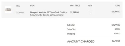 Модульный диван West Elm Newport 82 дюйма - Изображение 1 из 4