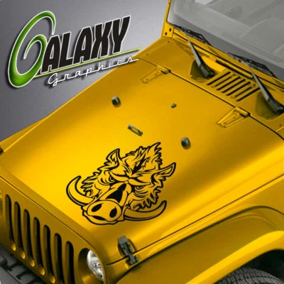 Calcomanía de capó para Jeep Wrangler Tj Lj Jk Jku - pegatina de jabalí Foto 1 de 4