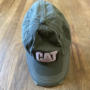 CAT Pink and Gray Distressed Embroidered Adjustable Hat - Picture 1 of 5