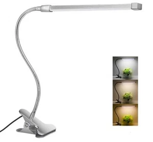 Flexible Led Gooseneck Desk Lamp Dimmable Clip Light 8w Clip On Lamp Reading Lig - Picture 1 of 6