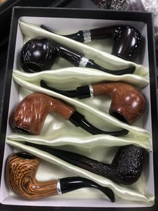 6 pipas de madera duraderas para fumar tabaco cigarros regalo genial - Imagen 1 de 2