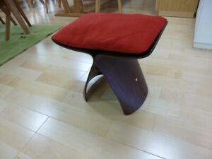 Sori Yanagi Design Butterfly Stool Cushion Red S-0048AA-AA Tendo Mokko Japan New