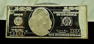 1996 100 $ SCHEIN SILBERBARREN -4 TROYUNZEN .999 SILBER - Bild 1 von 6