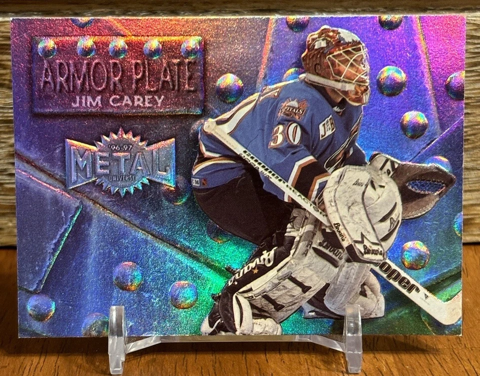 1996-97 Metal Universe Armor Plate Super Power #3 Of 12 Jim Carey - Image 1 of 4