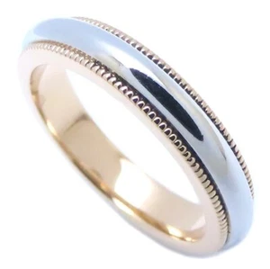 TIFFANY&Co. 60000605 Milgrain 18K Rose Gold Platinum950 ring Size 3.75-4 /293536 - Picture 1 of 6