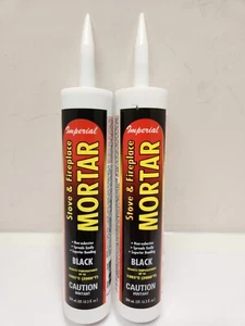 2 mortero de chimenea negro 10 fl oz masilla reparación grietas sellador cemento (estante 40) - Imagen 1 de 6