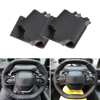 Car Auto Steering Wheel Cover DIY Leather For Peugeot 3008 4008 2017 2018 508 19 - Image 1 of 4