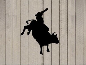 "Calcomanía de vinilo Bull Rider Bucking Bull para decoración del hogar 12"" x 14" - Imagen 1 de 1