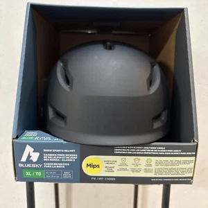 NEW BLUE SKY MATTE BLACK SKI SNOW SNOWBOARD HELMET Sports ADULT XL 62 - 66 cm - Picture 1 of 24