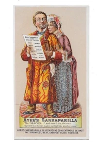 Trade Card Ayer's Sarsaparilla Dr. JC Ayer & Co Blood Medicine Lowell Mass. VF - Picture 1 of 2