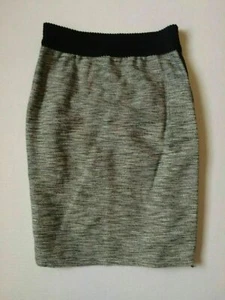 LEIFSDOTTIR PENCIL SKIRT KNIT SIDE ZIPPERS WOMENS SIZE SMALL GRAY HEATHER *J - Picture 1 of 4