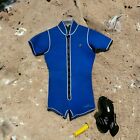 🌻Harveys Blue One-piece Short Sleeve Shorty Neoprene Wetsuit Size Large