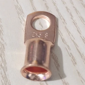 AWG2 3/8" Hole Stud Battery Lug Bare Welding Copper Ring Terminal 100PCS - Picture 1 of 8