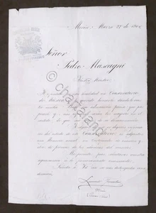 Lettera a Pietro Mascagni Carta intestata Conservatorio Mascagni 1906 Argentina - Picture 1 of 1