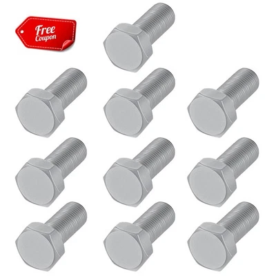 For JD16 Front Wheel Hub Lug Bolt 10 pk 9/16-18 x 1-1/8" Fits John Deere Tractor - Image 1 of 4