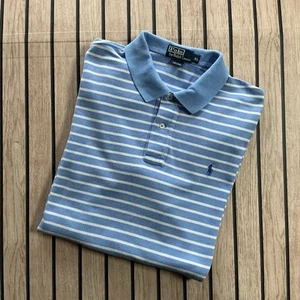 Polo Ralph Lauren Striped Polo Shirt – Blue & White – Size XL - Picture 1 of 5
